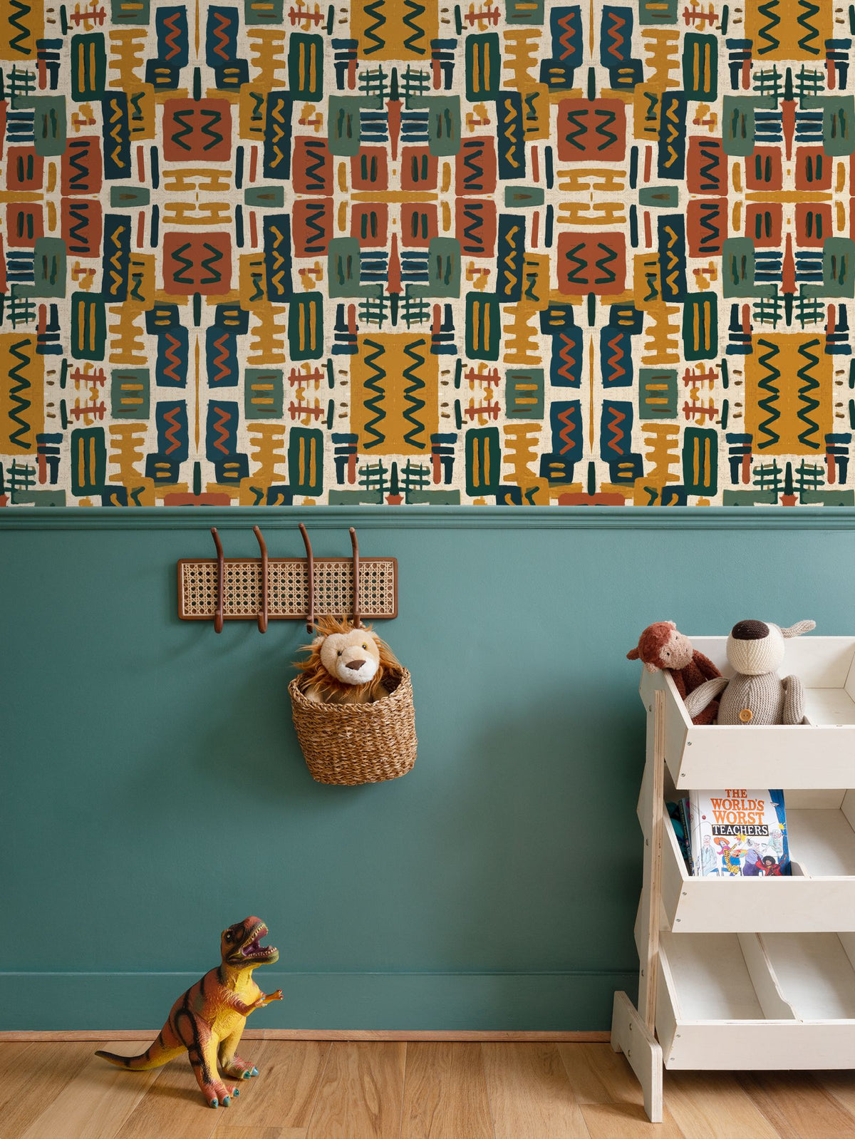 Mirrored Column wallpaper — close-up of print detail