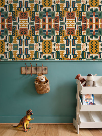 Mirrored Column wallpaper — close-up of print detail